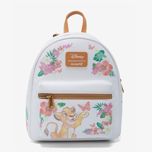 Loungefly Handbags - Loungefly Disney Lion King Mini Backpack Simba Floral Butterflies Bag